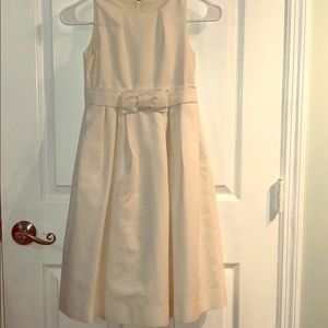 Cream flower girl dress.